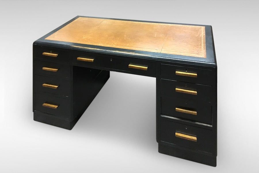 Art Deco Pedestal Desk thedesigngallery