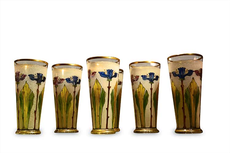 Theresienthal Art Nouveau Glasses thedesigngallery
