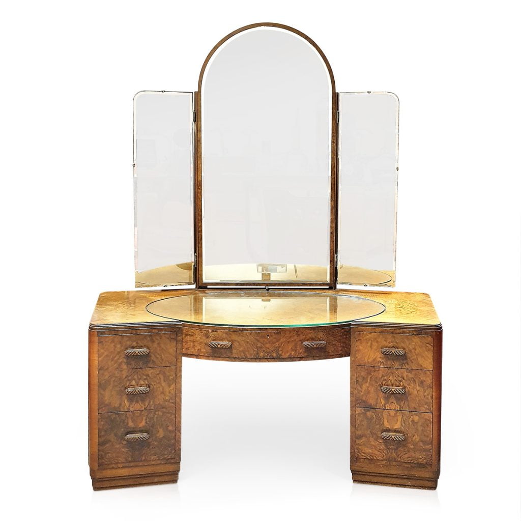 Art Deco Dressing Table in Walnut thedesigngallery