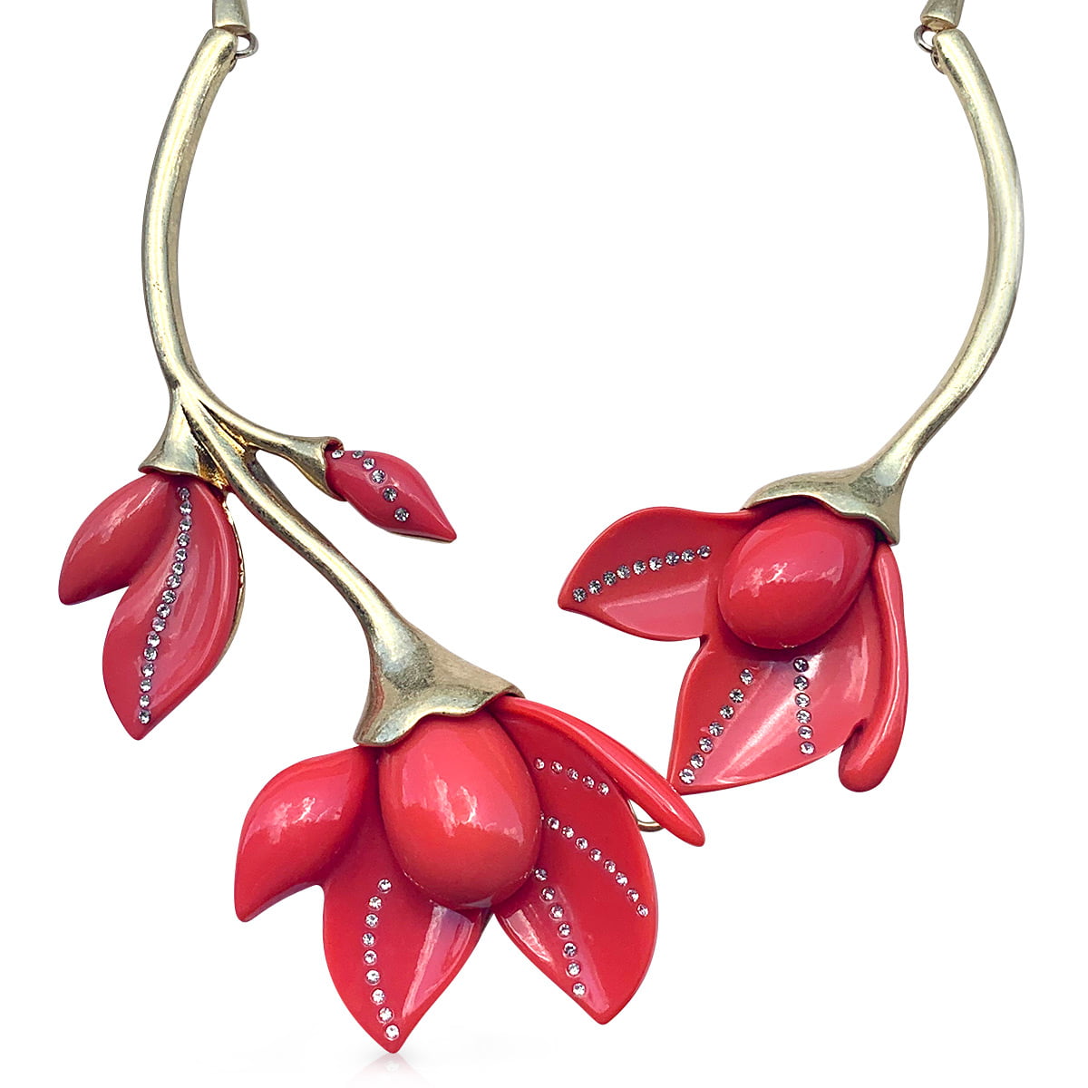 Pink coral necklace by Oscar de la Renta