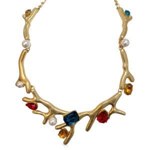 Oscar de la Renta coral necklace