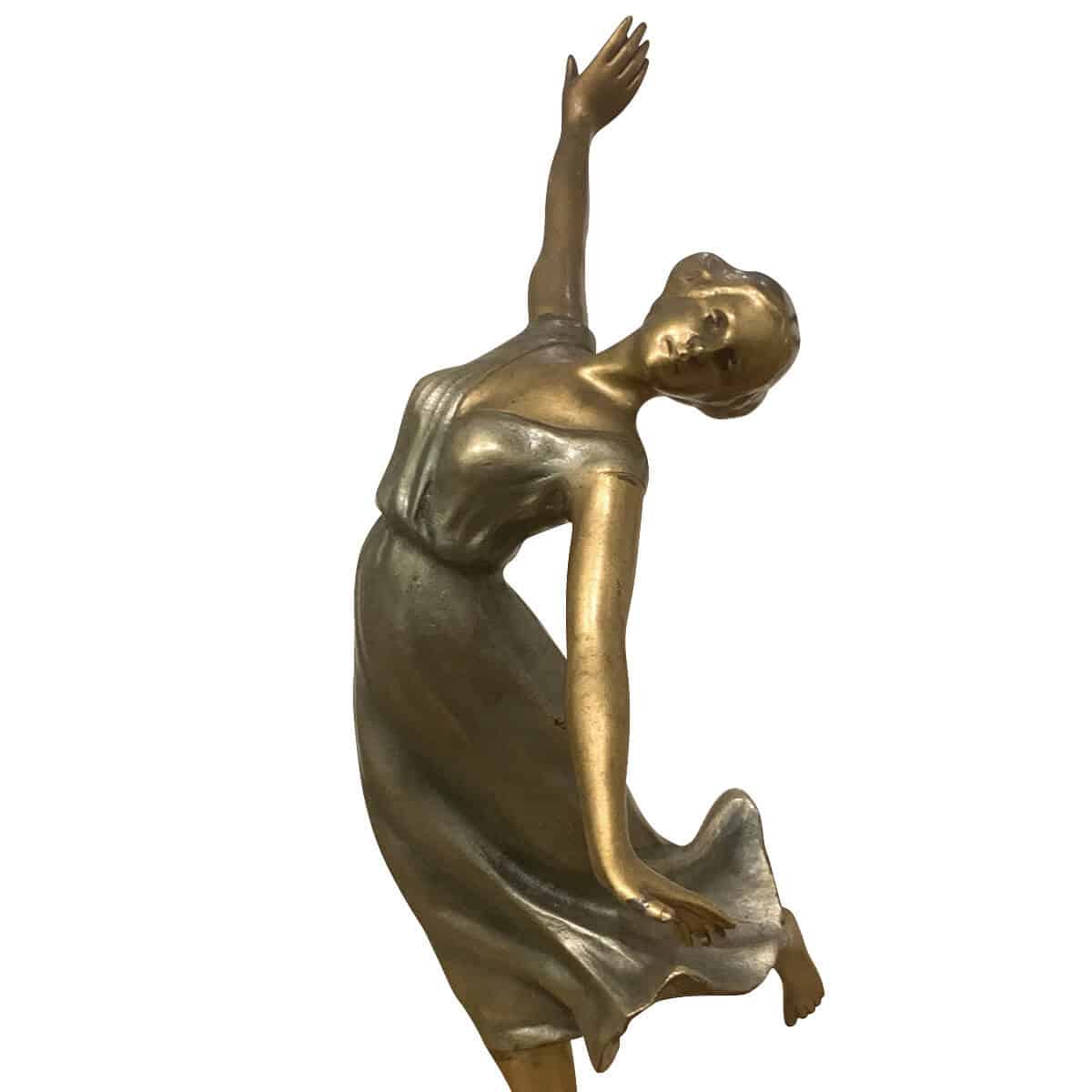 Art Deco bronze figurine of a dancer