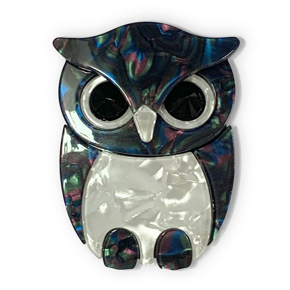 Lea Stein style Owl Brooch