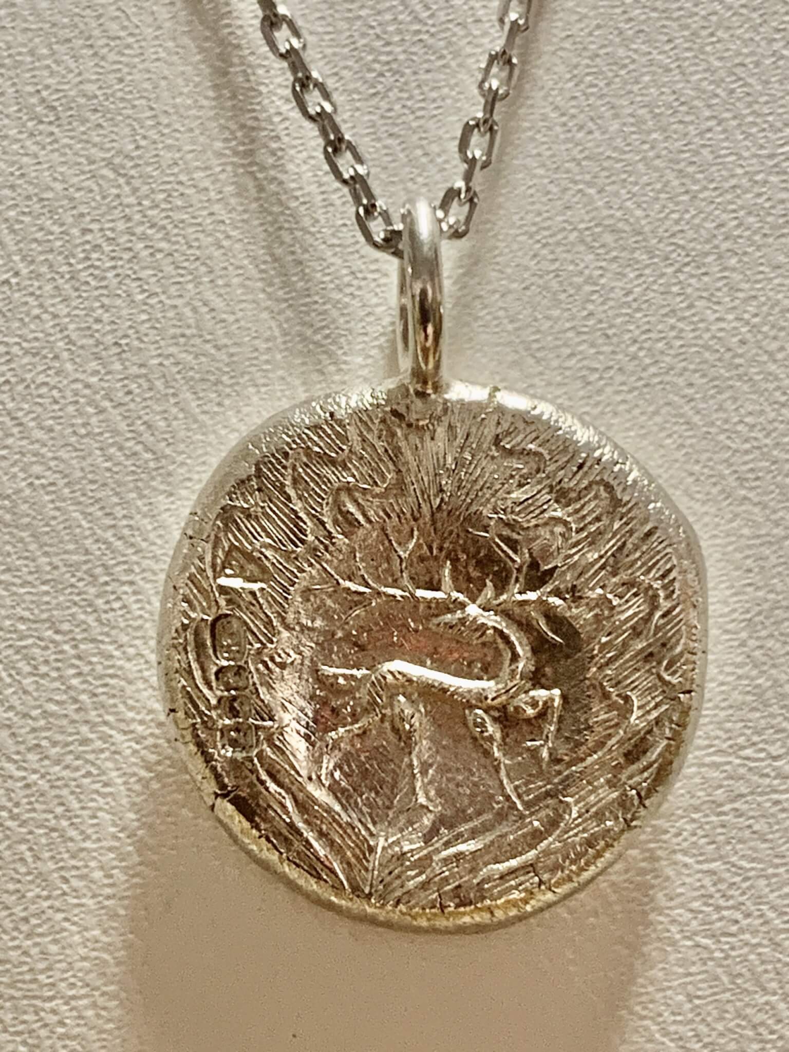Malcolm Appleby MBE STAG SILVER PENDANT THE DESIGN GALLERY