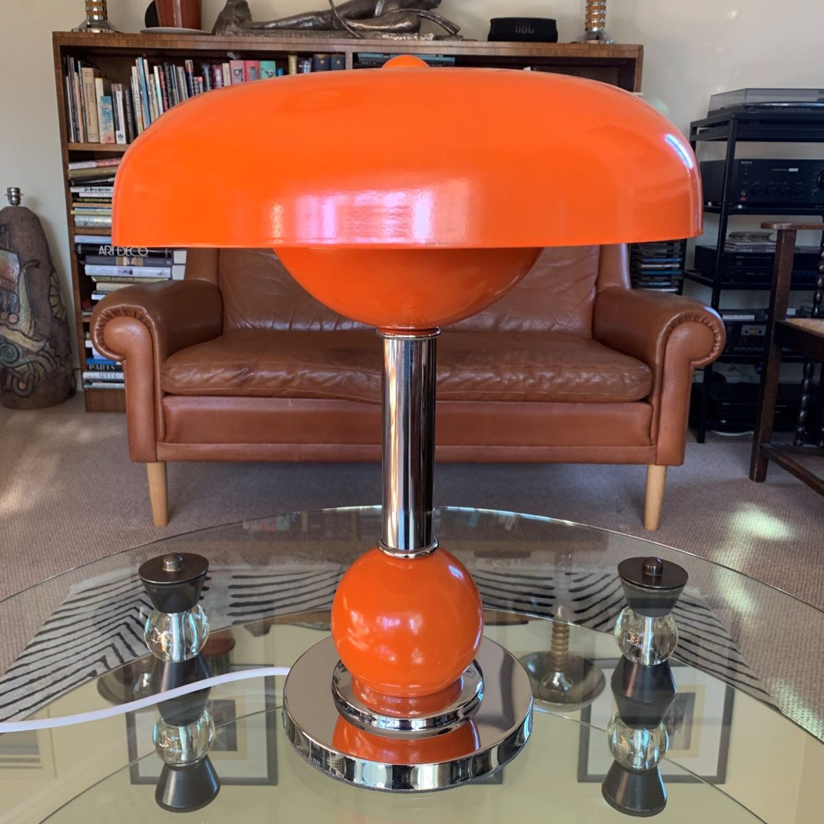 Orange 1970s Modernist Lamp