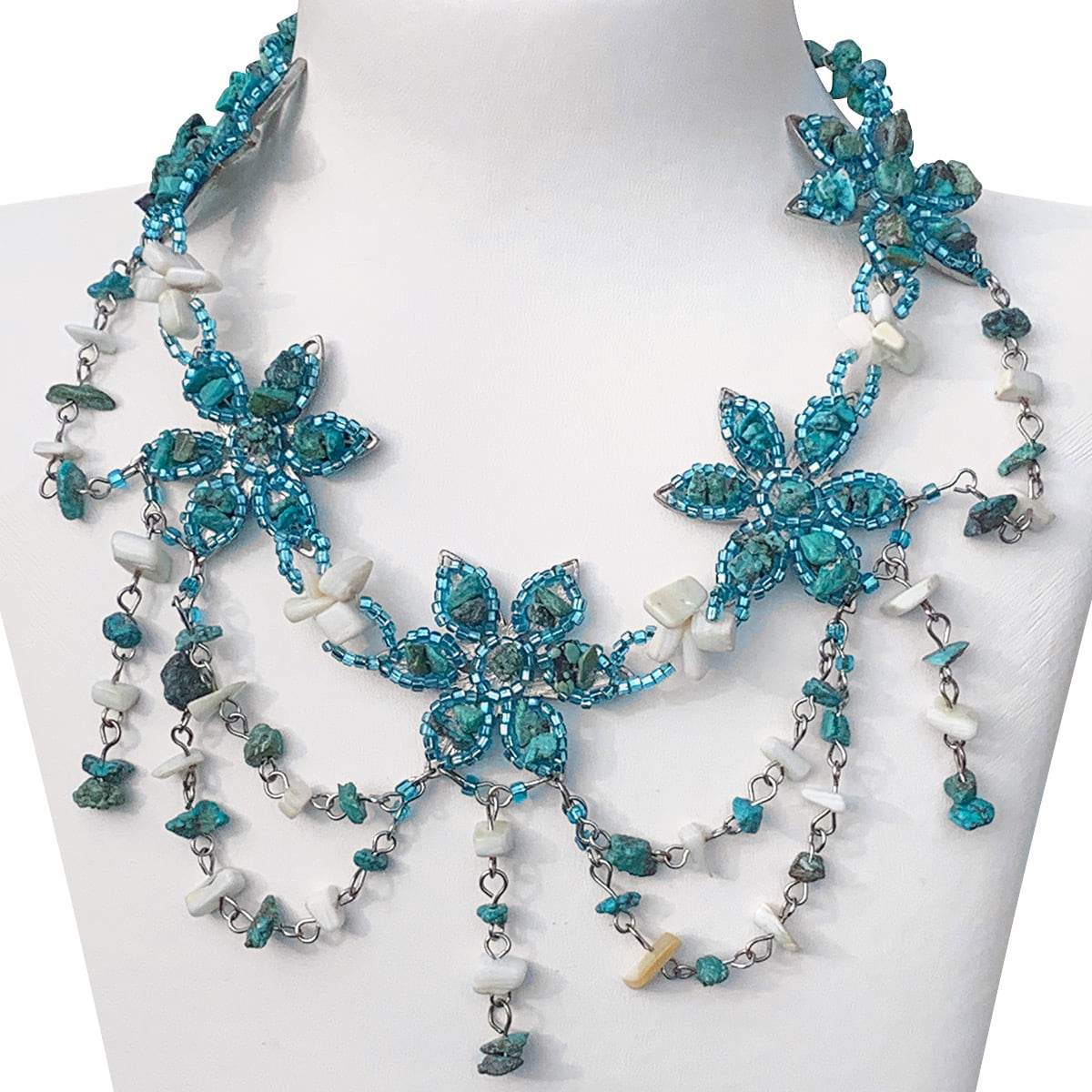 Turquoise and Mother of Pearl Necklace