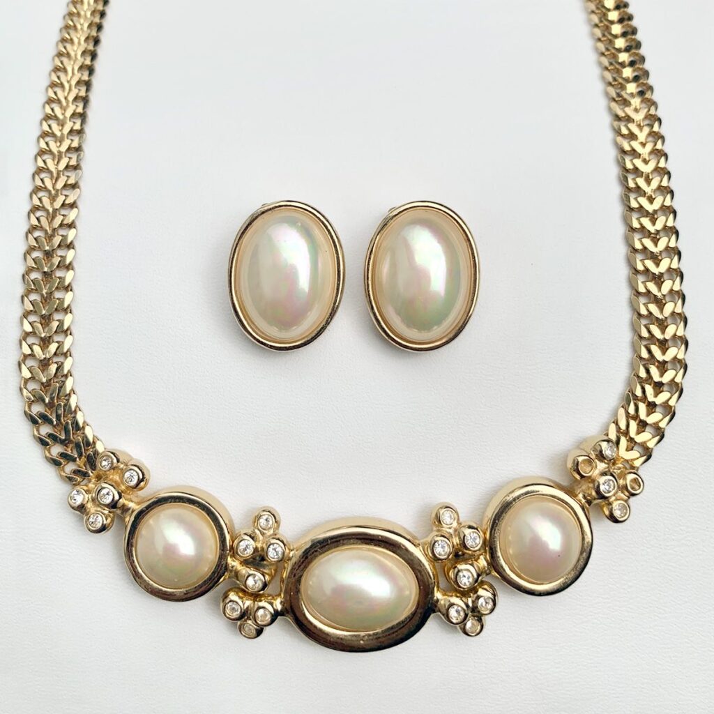 Grosse for Christian Dior Necklace and Clip Earrings 1980s
