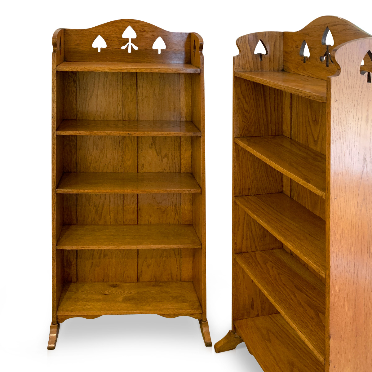 Pair of Arts and Crafts Movement Oak Bookcases