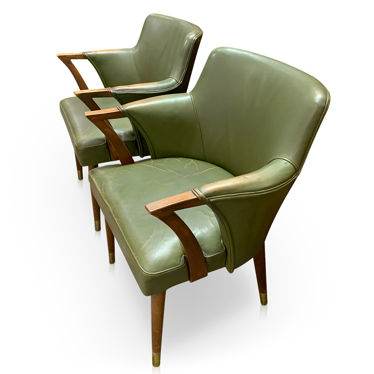 Mid Century green chairs