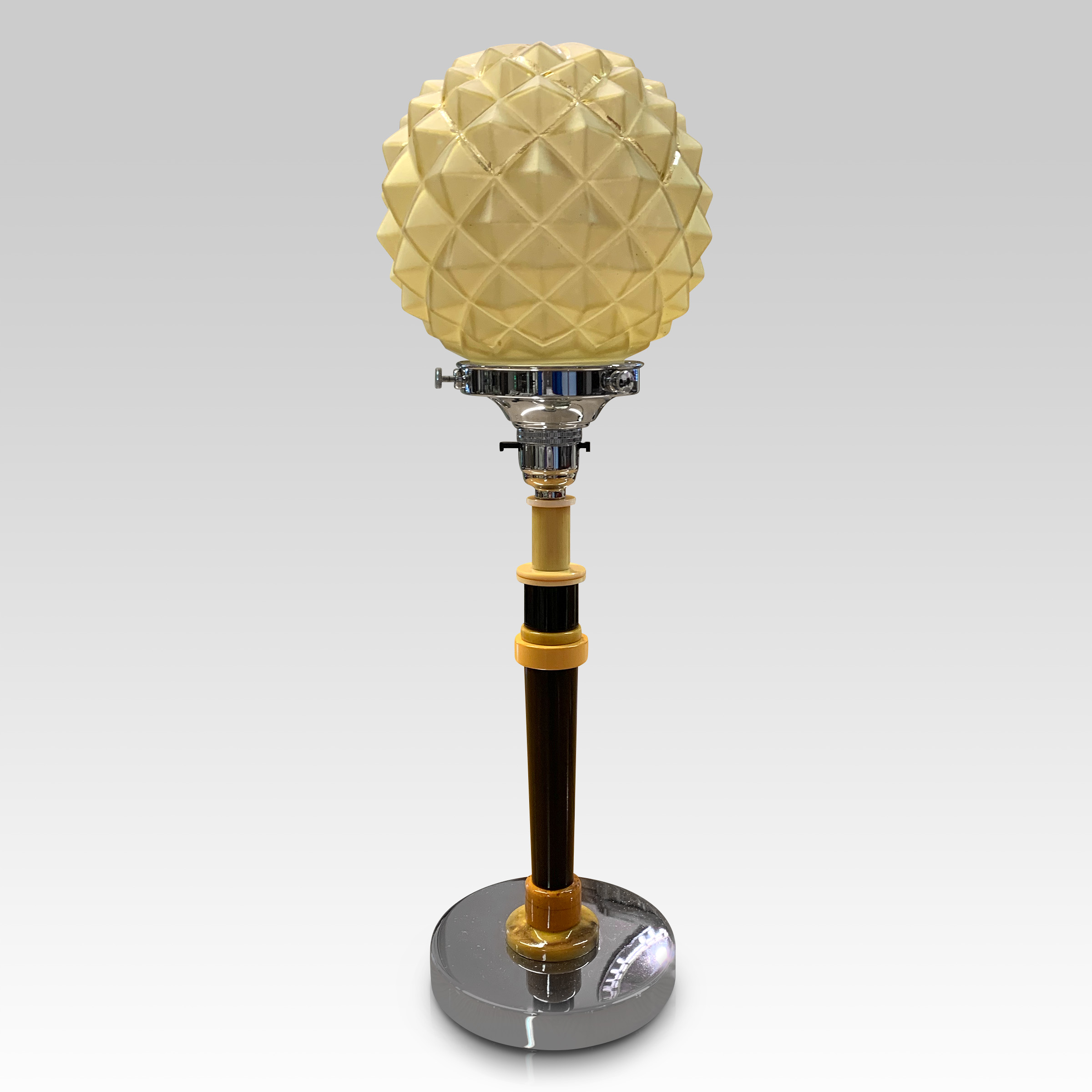 Art Deco Table Lamp honeycomb shade