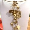 Art Nouveau style Contemporary long flowers necklace