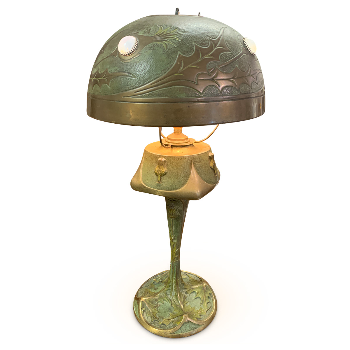 Georges Leleu art nouveau lamp